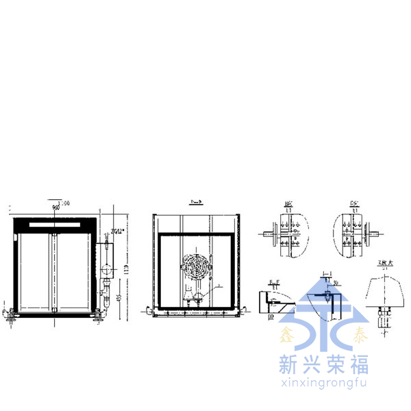 電氣兩用蒸飯車(chē)尺寸圖二