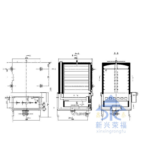 電氣兩用蒸飯車(chē)尺寸圖一